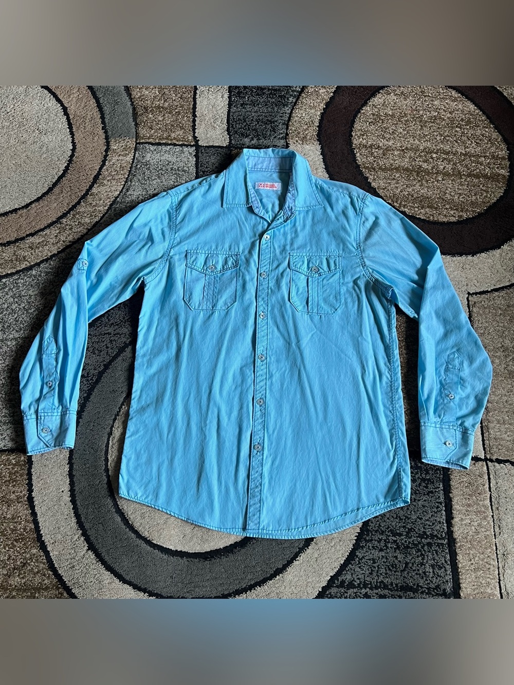 Men’s Michael Brandon long-sleeve casual button-down Shirt Size Small